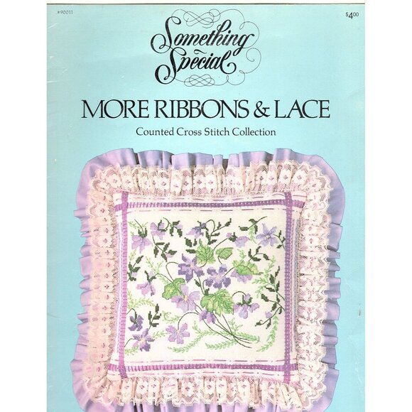 Something Special More Ribbons and Lace Vintage Cross Stitch Pattern Book - Picture 1 of 2